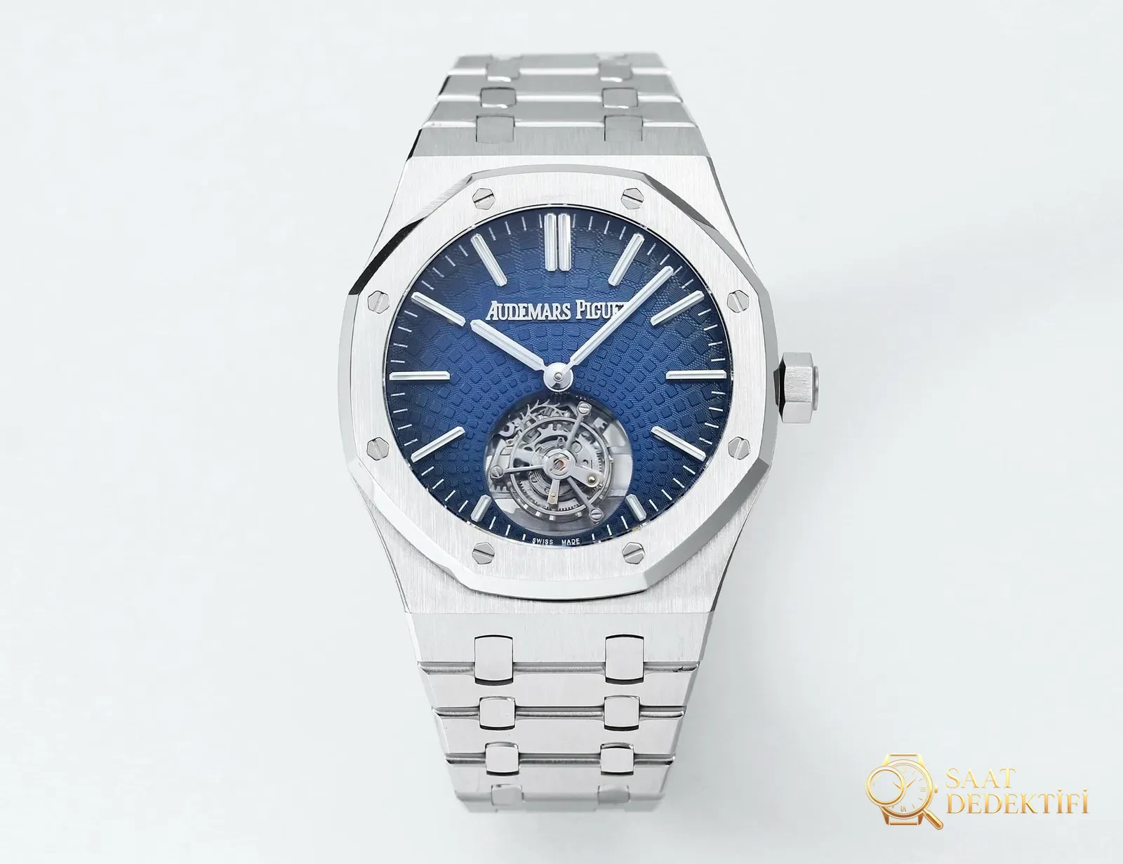 Replika dünyasının zirve yapımı! BBS Factory 2025 gururla sunar — Audemars Piguet Royal Oak otomatik kurulumlu uçan tourbillon kol saati - Arka Kapak Gravür ve Seri Numarası