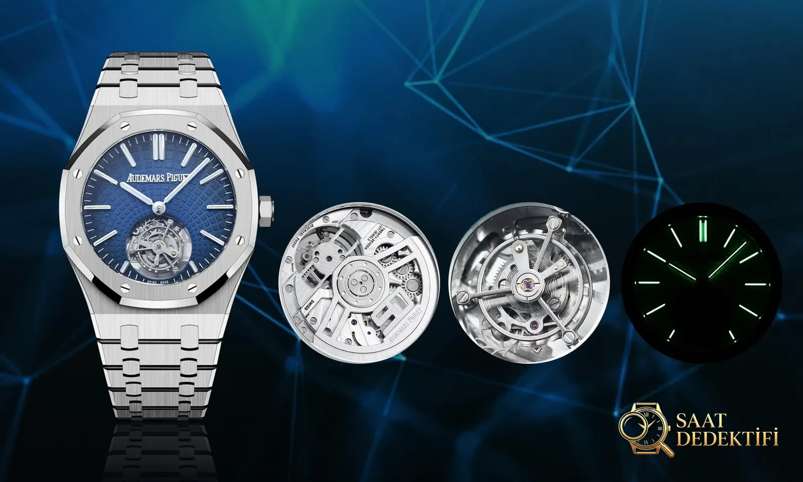 Replika dünyasının zirve yapımı! BBS Factory 2025 gururla sunar — Audemars Piguet Royal Oak otomatik kurulumlu uçan tourbillon kol saati - Tepe Kilit Mekanizması ve Conta Yapısı