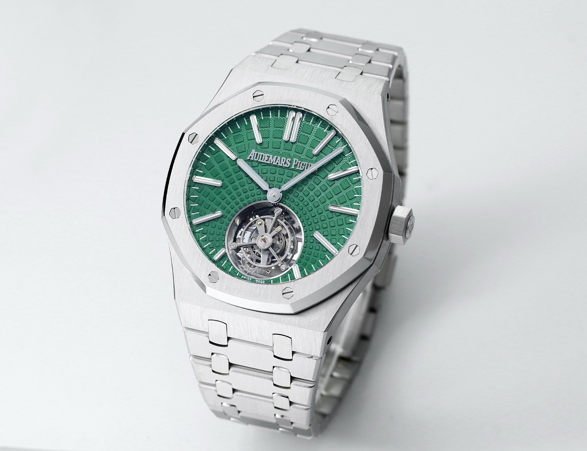 Replika dünyasının zirve yapımı! BBS Factory 2025 gururla sunar — Audemars Piguet Royal Oak otomatik kurulumlu uçan tourbillon kol saati — 33. fotoğraf