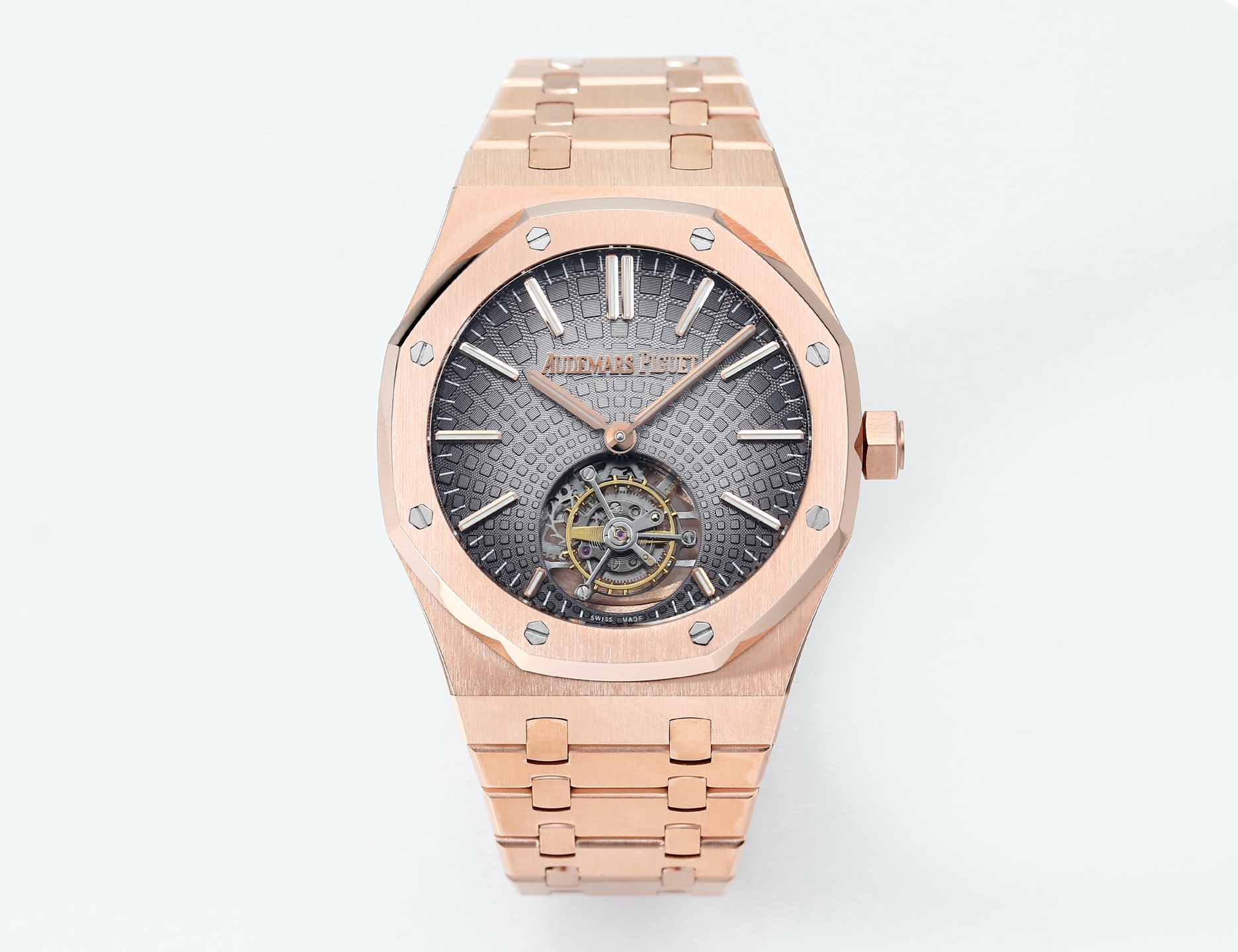 Replika dünyasının zirve yapımı! BBS Factory 2025 gururla sunar — Audemars Piguet Royal Oak otomatik kurulumlu uçan tourbillon kol saati — 53. fotoğraf