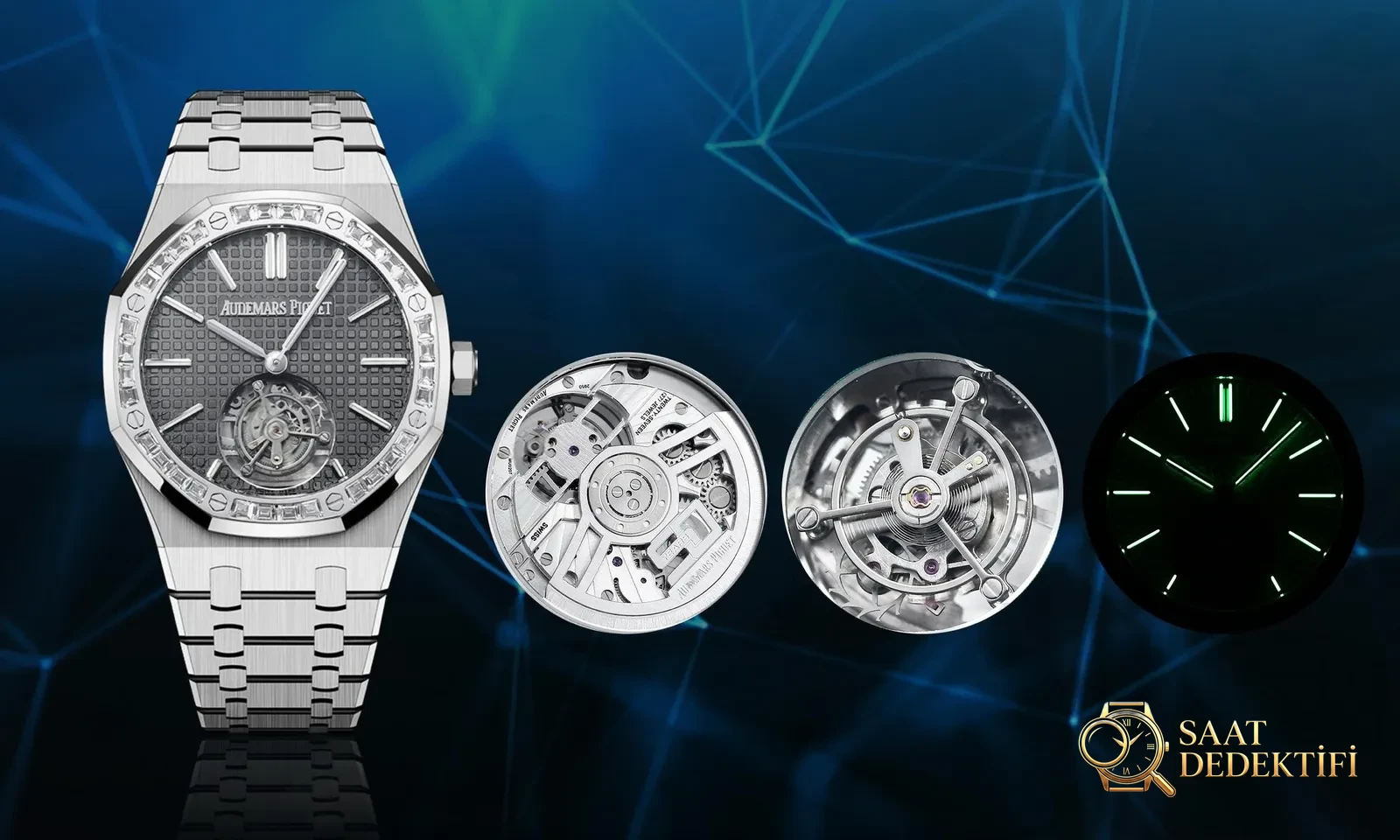 Replika dünyasının zirve yapımı! BBS Factory 2025 gururla sunar — Audemars Piguet Royal Oak otomatik kurulumlu uçan tourbillon kol saati - Tepe Kilit Mekanizması ve Conta Yapısı