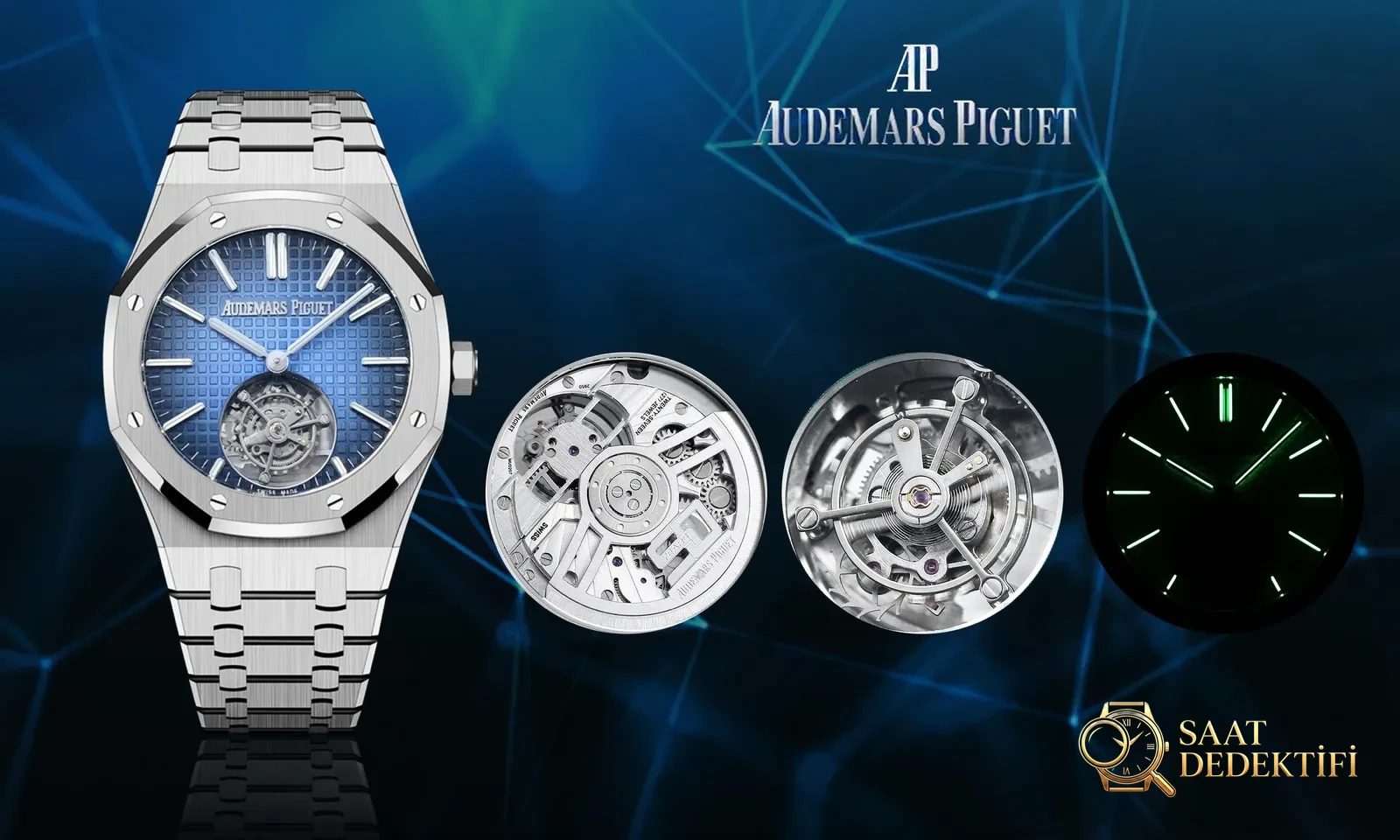 Replika dünyasının zirve yapımı! BBS Factory 2025 gururla sunar — Audemars Piguet Royal Oak otomatik kurulumlu uçan tourbillon kol saati - Mekanizma Regülatör ve Sapma Ayar Bloğu