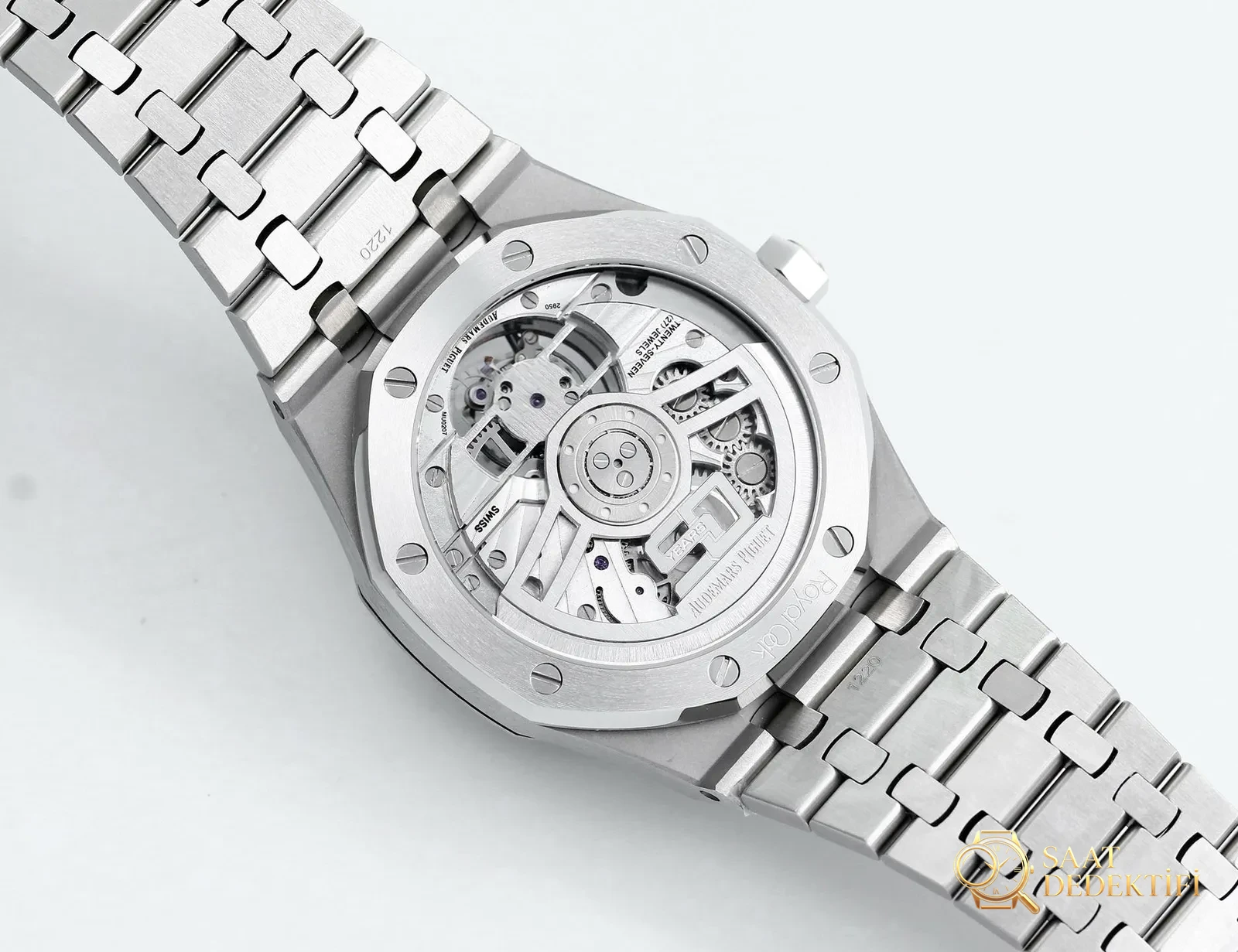 Replika dünyasının zirve yapımı! BBS Factory 2025 gururla sunar — Audemars Piguet Royal Oak otomatik kurulumlu uçan tourbillon kol saati - Arka Safir Cam Altında Kalibre Detayı
