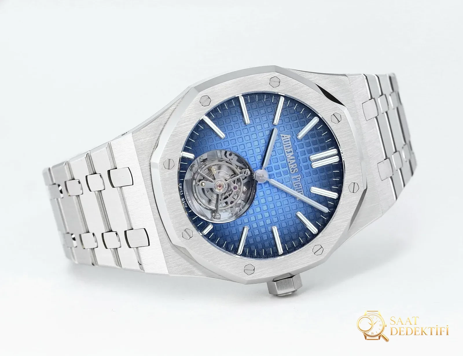 Replika dünyasının zirve yapımı! BBS Factory 2025 gururla sunar — Audemars Piguet Royal Oak otomatik kurulumlu uçan tourbillon kol saati - Kasa Köşe Kesimleri ve Pah Kırma Hatları