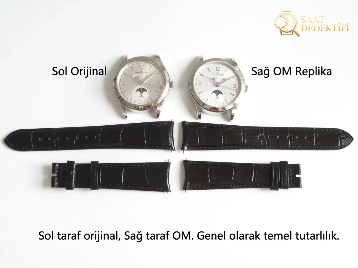 Replika OM Factory Jaeger-LeCoultre Master Tam Ay Fazı Takvimli Kol Saati 1558420 Gerçek-Replika Karşılaştırması ve Orijinal İncelemesi - Kadran Detayı ve Bezel İşçiliği