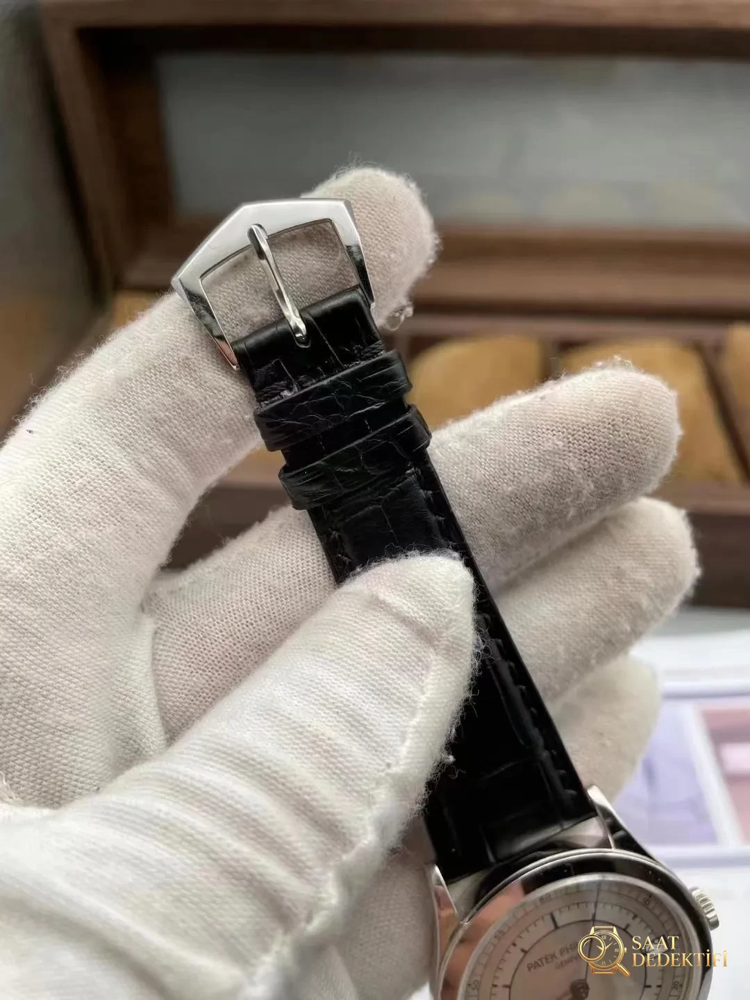 Replika Patek Philippe Calatrava 5296R Rose Gold Saat - Toka İçi Mikro Ayar Mekanizması