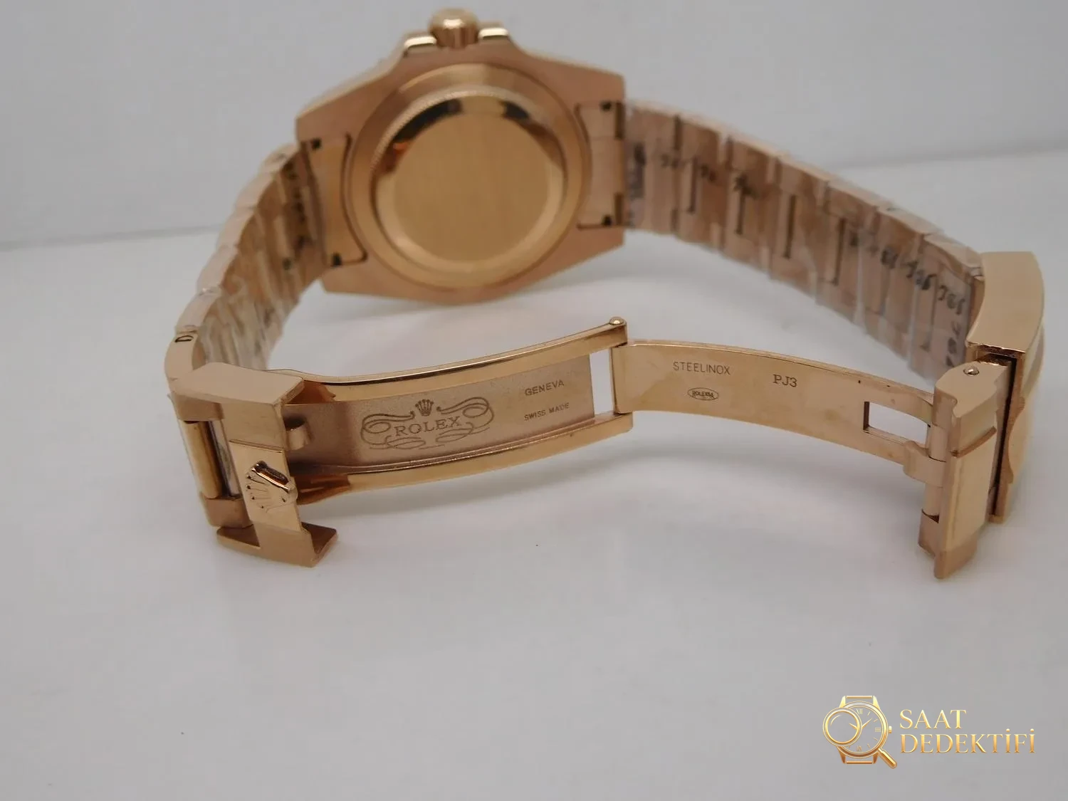 Replika Rolex GMT Master II Roze Altın Kapama Tokası