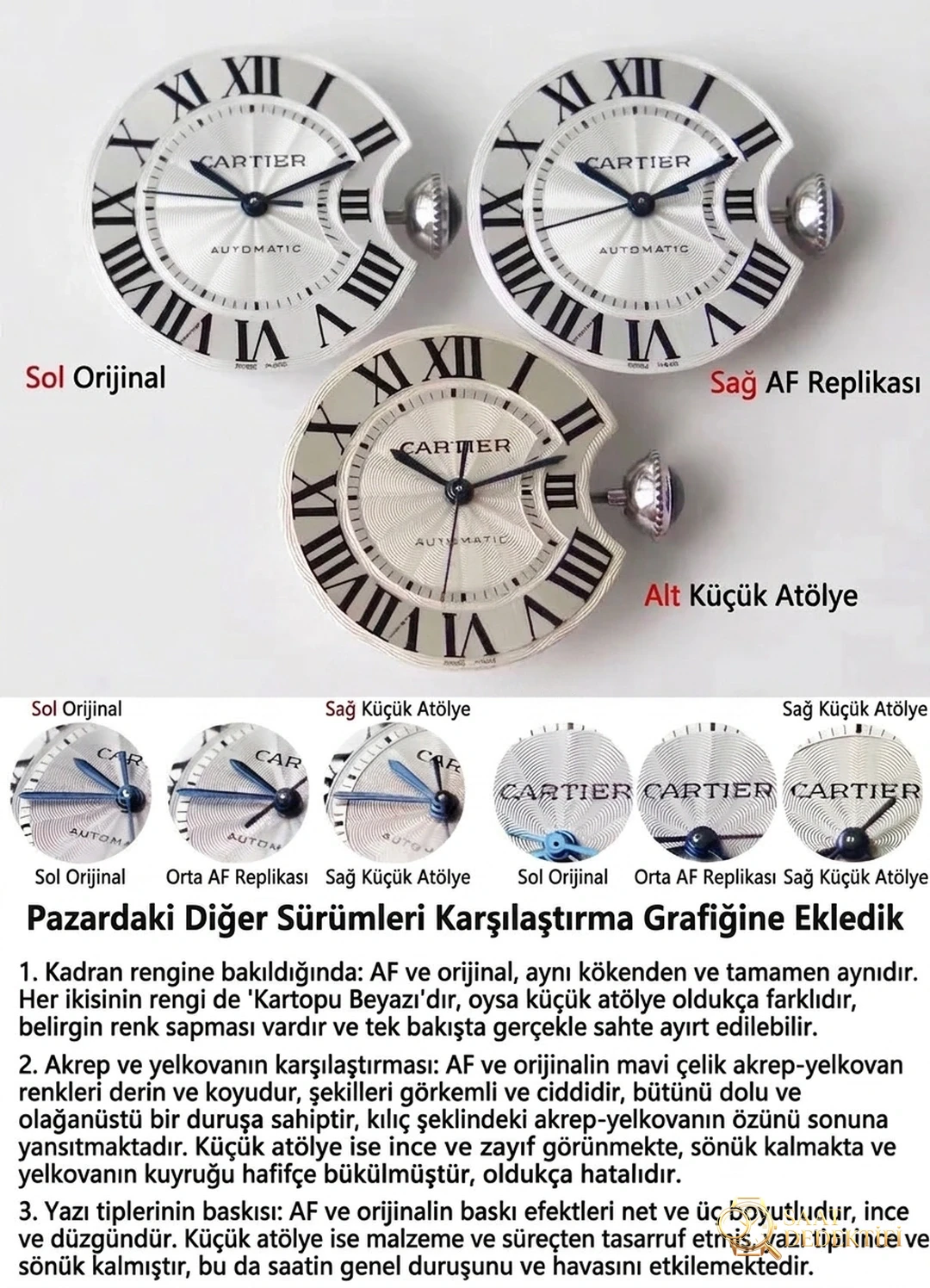 Replika saat AF Factory Cartier Ballon Bleu 33 mm ilk bakışta belli oluyor mu? - Kasa Çeliği ve Polisaj Kalitesi