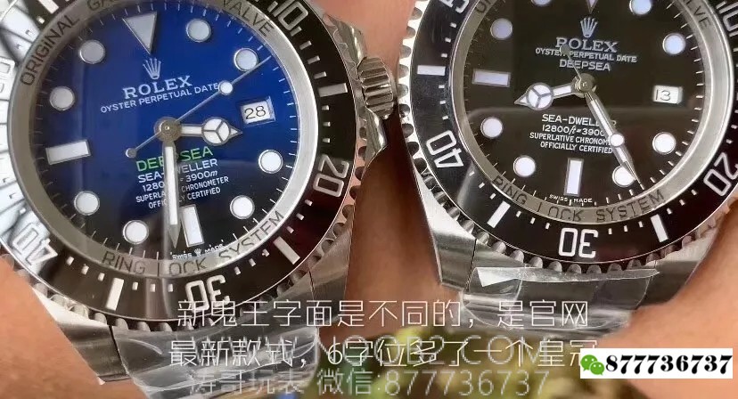 Replika saat incelemesi: Yeni N Factory V8 Rolex Sea-Dweller degrade mavi (rüya) 126660'ta hangi noktalar iyileştirildi? — 4. fotoğraf