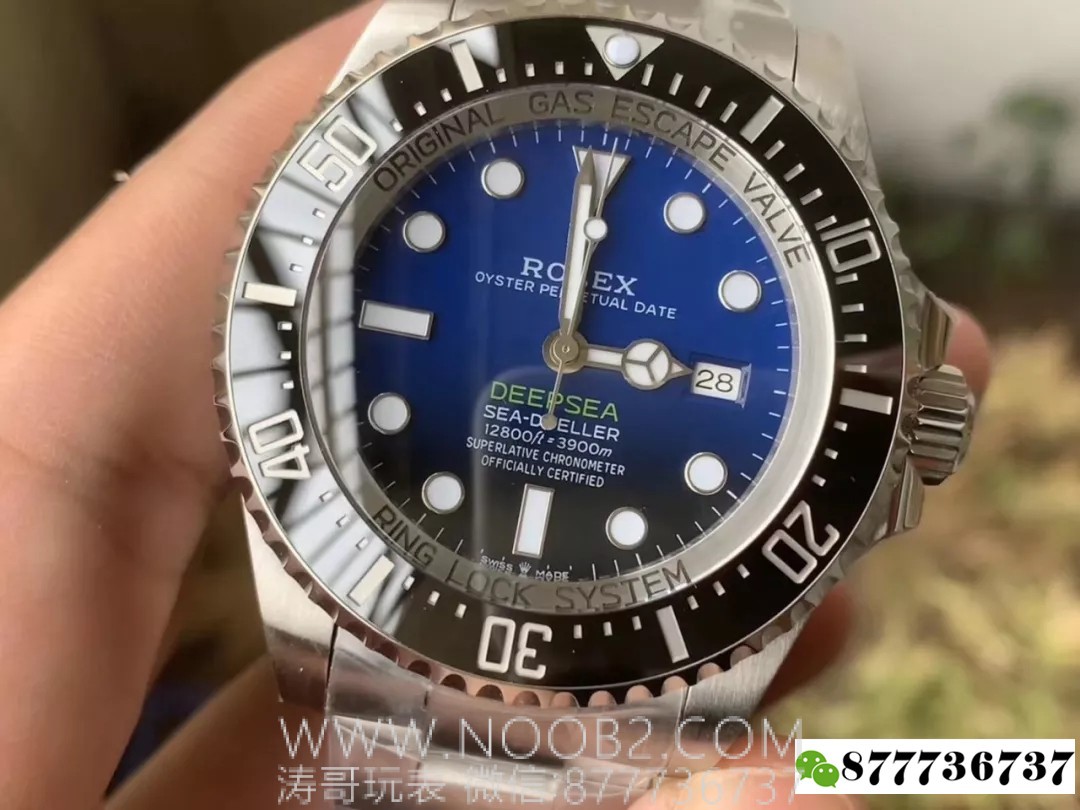 Replika saat incelemesi: Yeni N Factory V8 Rolex Sea-Dweller degrade mavi (rüya) 126660'ta hangi noktalar iyileştirildi? — 8. fotoğraf