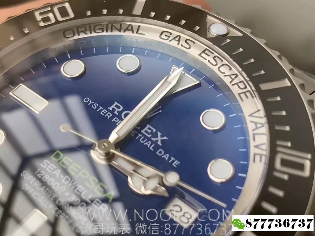 Replika saat incelemesi: Yeni N Factory V8 Rolex Sea-Dweller degrade mavi (rüya) 126660'ta hangi noktalar iyileştirildi? — 10. fotoğraf