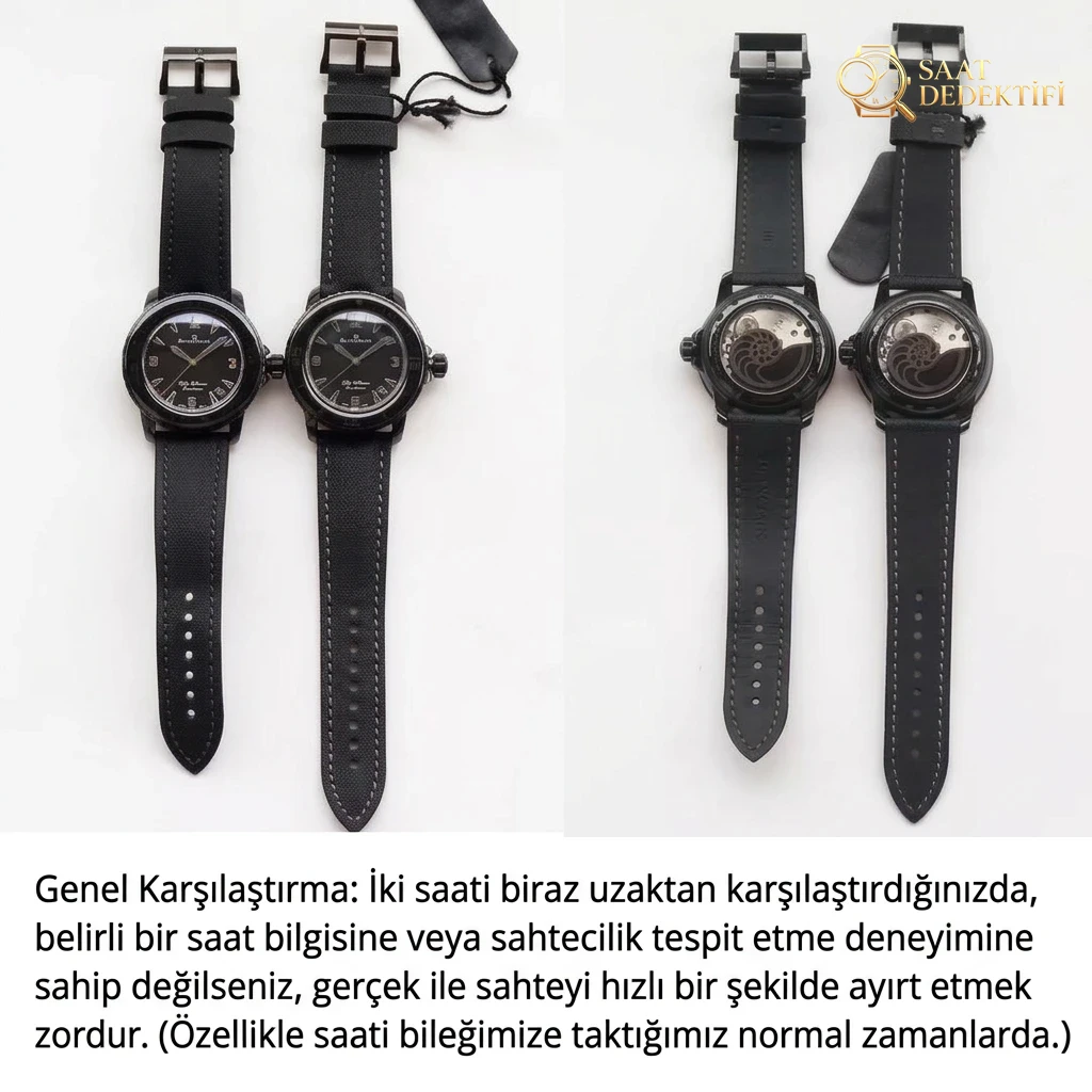 Replika saat ZF Factory Blancpain yeni Fifty Fathoms Black Vader söküm ve orijinalle karşılaştırmalı inceleme: ilk bakışta belli olur mu? - Bilezik, Toka ve Klips Mekanizması