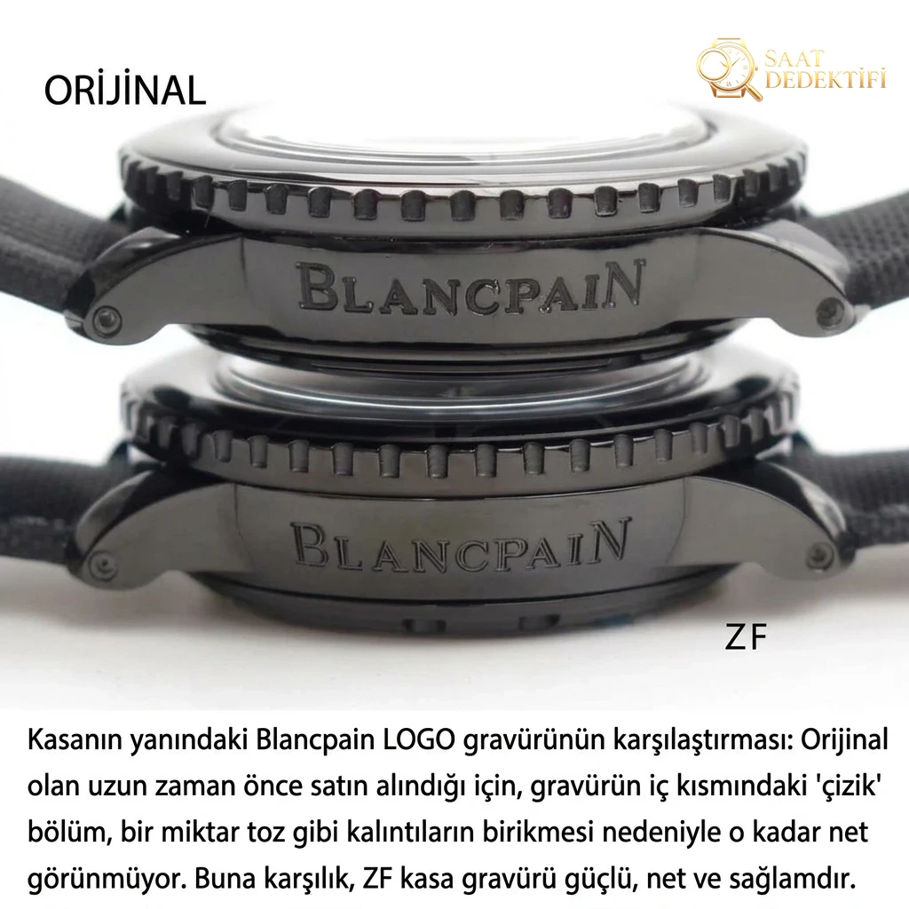 Replika saat ZF Factory Blancpain yeni Fifty Fathoms Black Vader söküm ve orijinalle karşılaştırmalı inceleme: ilk bakışta belli olur mu? - Klips Kilidi ve Lazer Damgalar