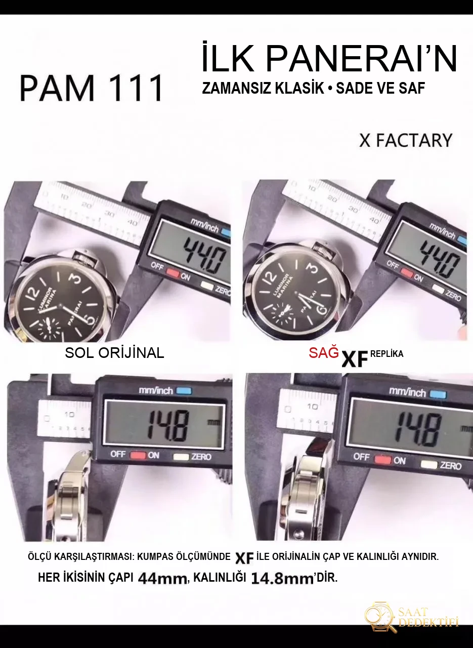 Retro girişe ideal seçim: XF Factory Panerai PAM111 gerçek-replika karşılaştırması ve incelemesi - Yan Profil ve Kordon Bağlantısı