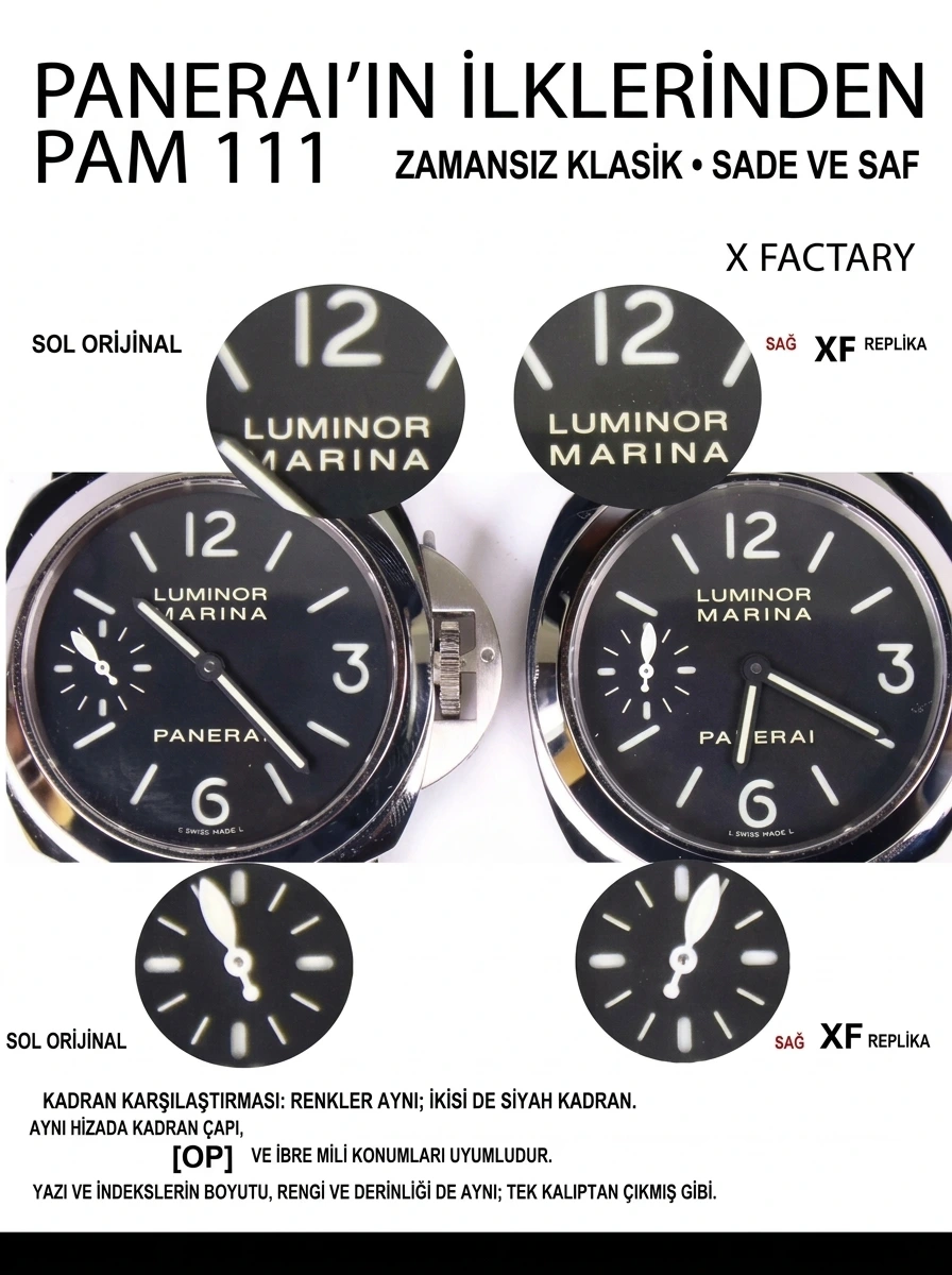 Retro girişe ideal seçim: XF Factory Panerai PAM111 gerçek-replika karşılaştırması ve incelemesi - Genel Açı ve Estetik Duruş