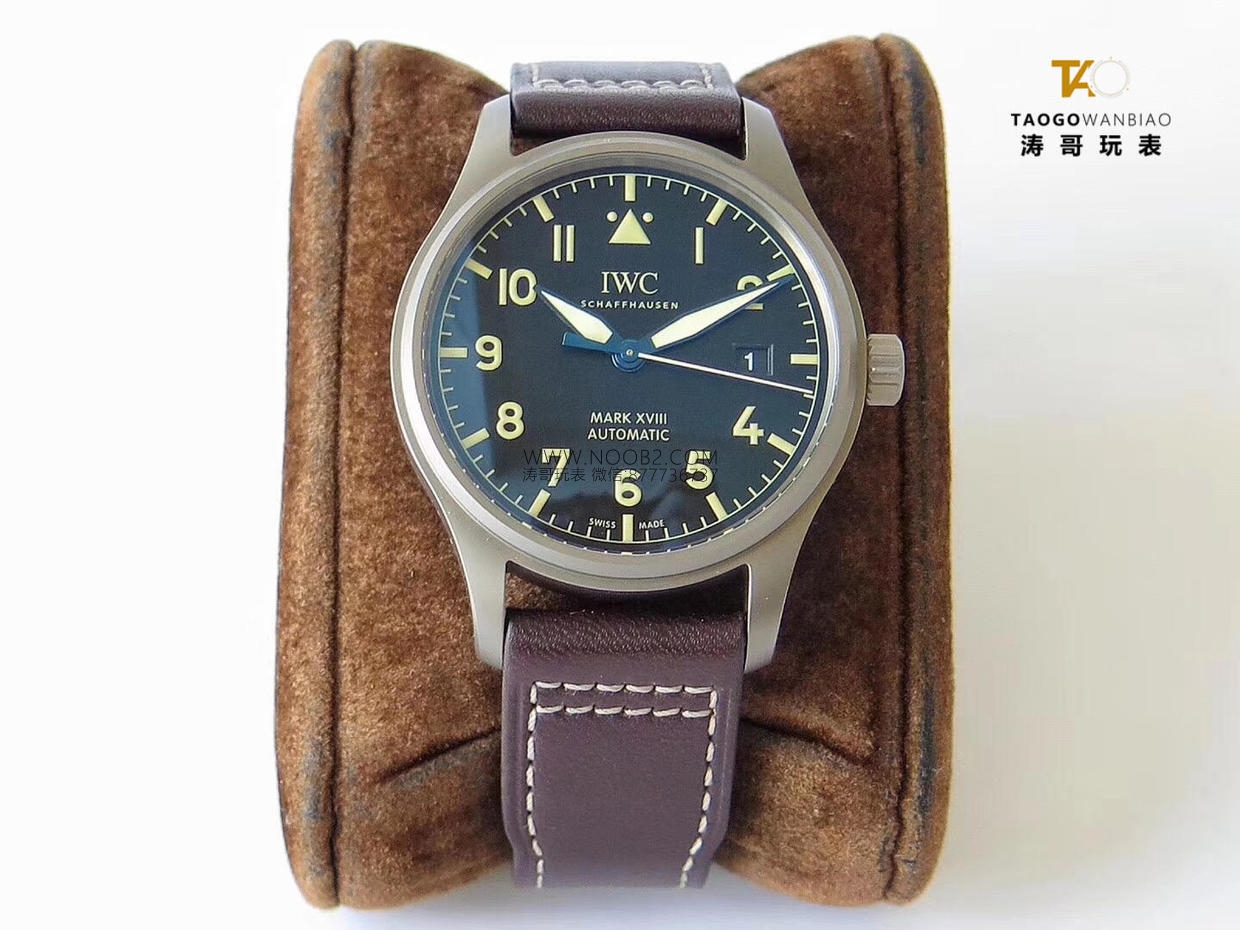 Retro titanyum GS Factory IWC Pilot serisi Mark 18 IW327006 saatinin orijinalle karşılaştırmalı incelemesi — 17. fotoğraf
