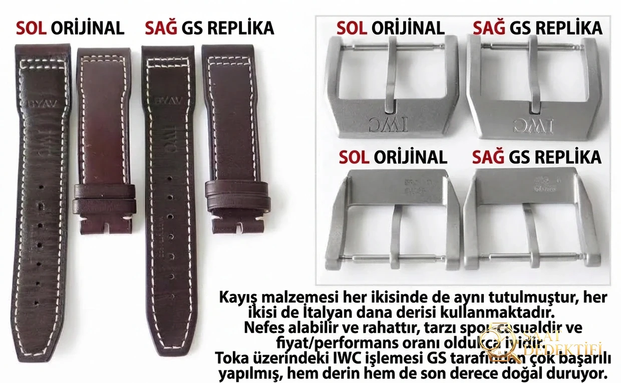 Retro titanyum GS Factory IWC Pilot serisi Mark 18 IW327006 saatinin orijinalle karşılaştırmalı incelemesi - Cam Yansıma Önleyici (AR) Kaplama