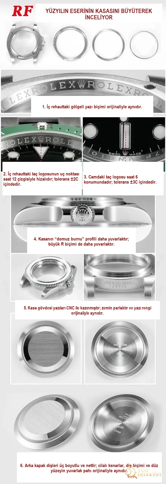RF Factory Rolex yeni yeşil Submariner, orijinaliyle karşılaştırınca ilk bakışta belli olur mu? - Toka İçi Mikro Ayar Mekanizması