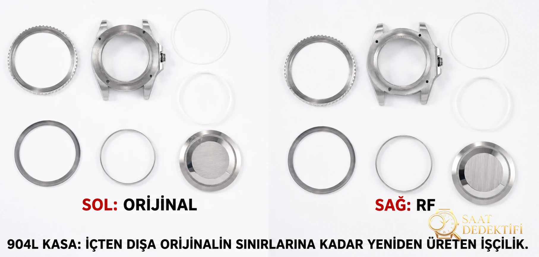 RF Factory Rolex yeni yeşil Submariner, orijinaliyle karşılaştırınca ilk bakışta belli olur mu? - Cam Yansıma Önleyici (AR) Kaplama