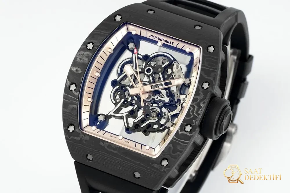 Richard Mille RM055 skeleton kol saati serisi - Kasa Profili ve Kurma Kolu İncelemesi