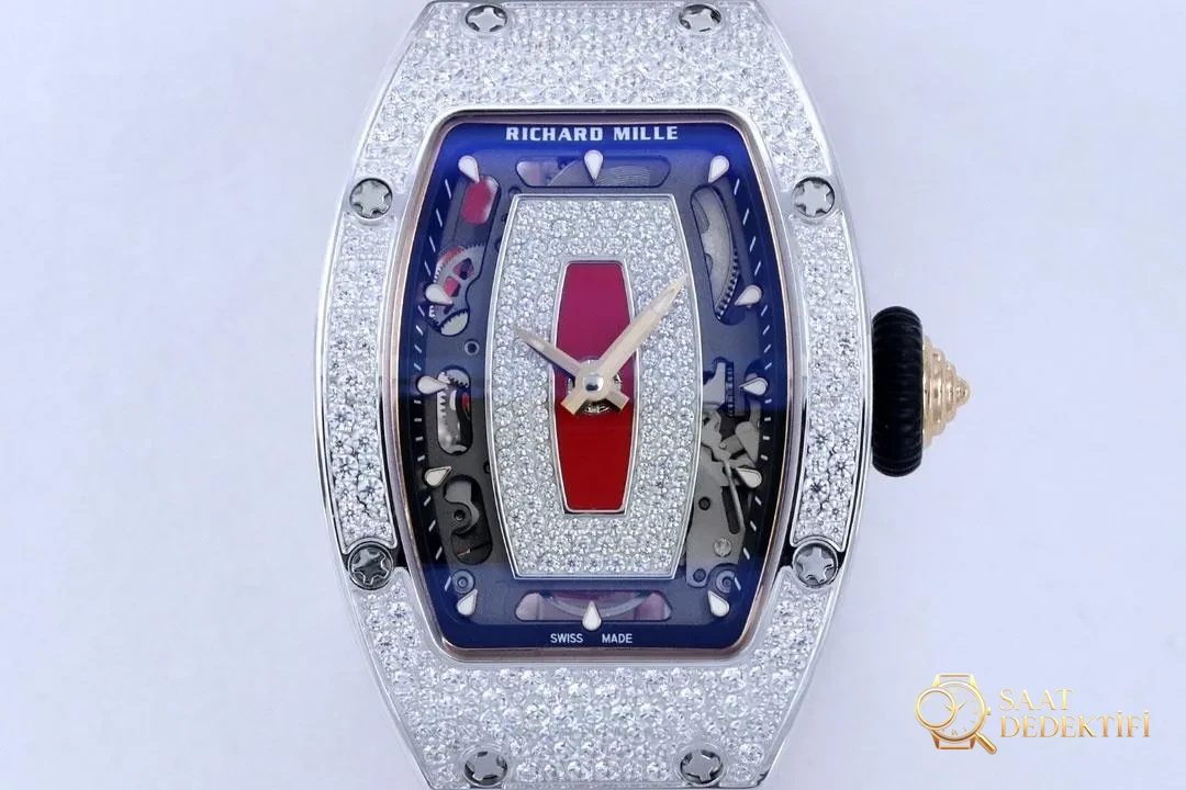 [Richard Mille RM07-1 Kırmızı Dudak - Siyah Dudak Serisi-Bilekte Açan Mekanik Gül] - Koleksiyon ve Vitrin Görünümü