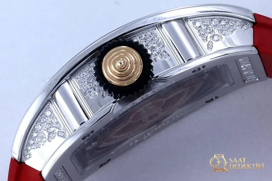 [Richard Mille RM07-1 Kırmızı Dudak - Siyah Dudak Serisi-Bilekte Açan Mekanik Gül] - Makro Mekanizma Köprüleri ve Cenevre Çizgileri