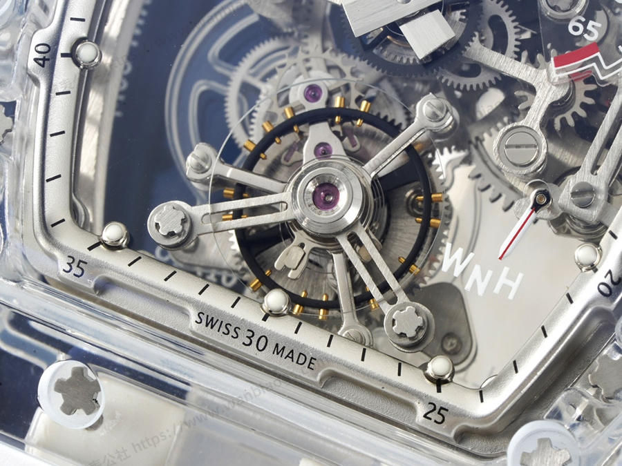 Richard Mille RM56-01 5601 Şeffaf Kasa (Beyaz) Tourbillon Saat İncelemesi — 5. fotoğraf