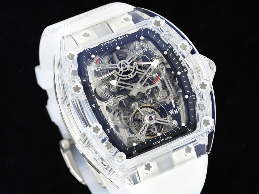 Richard Mille RM56-01 5601 şeffaf kasa (mavi) tourbillon saat incelemesi — 2. fotoğraf