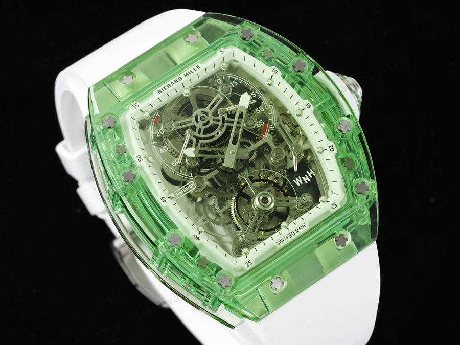 Richard Mille RM56-01 5601 Şeffaf Kasa (Yeşil) Tourbillon Saat İncelemesi — 2. fotoğraf