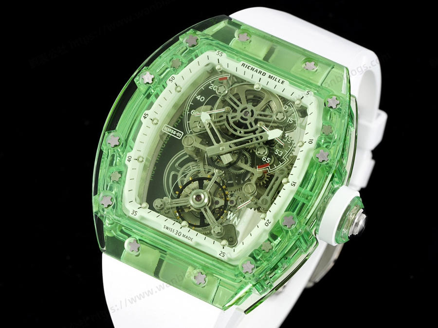 Richard Mille RM56-01 5601 Şeffaf Kasa (Yeşil) Tourbillon Saat İncelemesi — 3. fotoğraf