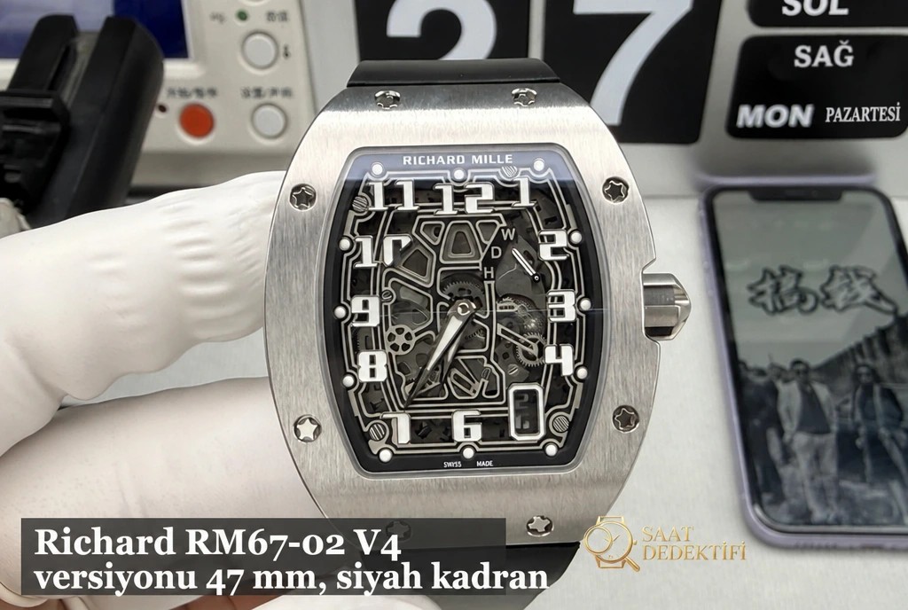 Richard RM67 02 V4 Versiyonu 47mm B Mekanizma ve Kalibre Analizi - ön görünüm