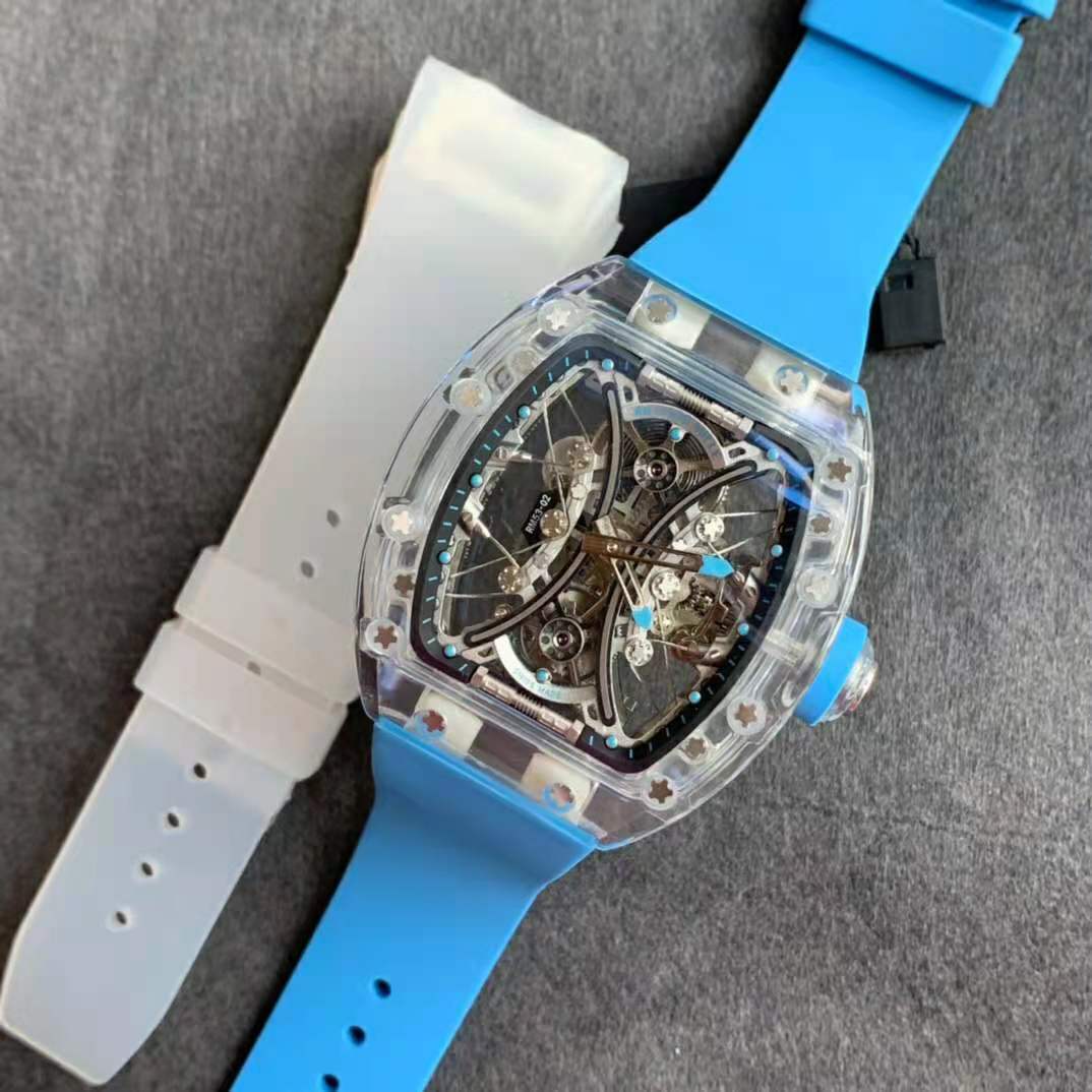 Şeffaf Kauçuk Kayışlı Replika Richard Mille RM 053-02