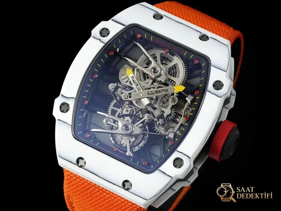 RM Factory RICHARD MILLE sportif tourbillon RM27-02 kol saati incelemesi - Arka Kapak ve Mekanizma Detayı