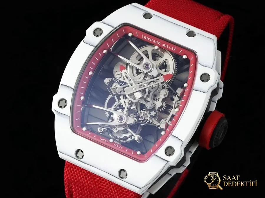 RM Factory RICHARD MILLE sportif tourbillon RM27-02 kol saati incelemesi - Makro Kadran ve İndeks İşçiliği