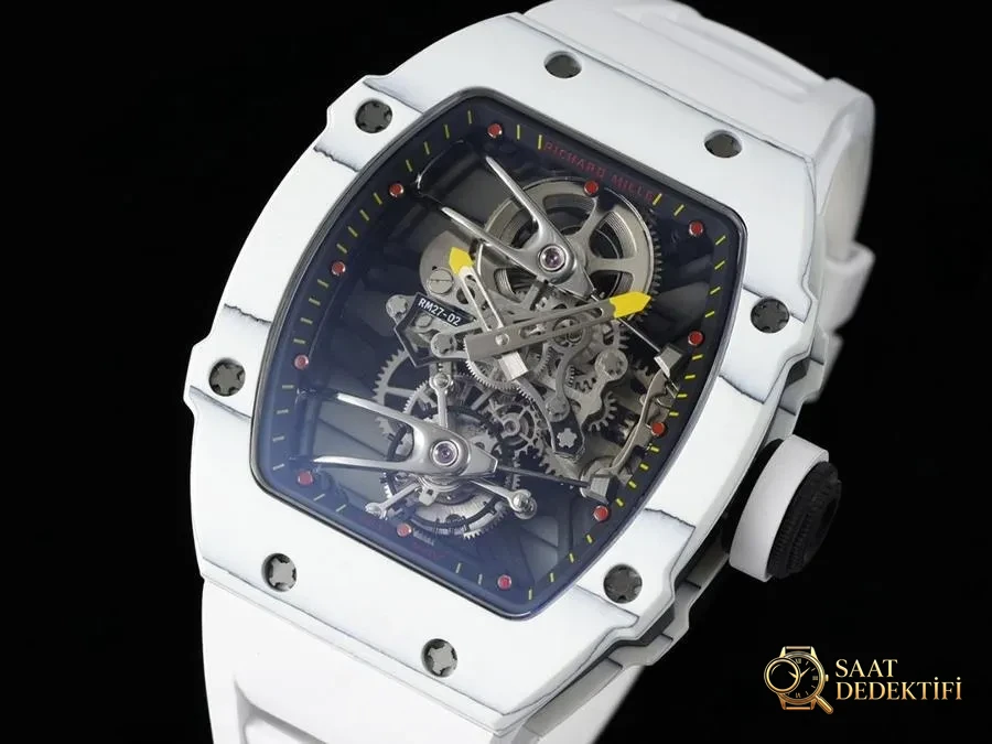 RM Factory RICHARD MILLE sportif tourbillon RM27-02 kol saati incelemesi - Klips Kilidi ve Lazer Damgalar