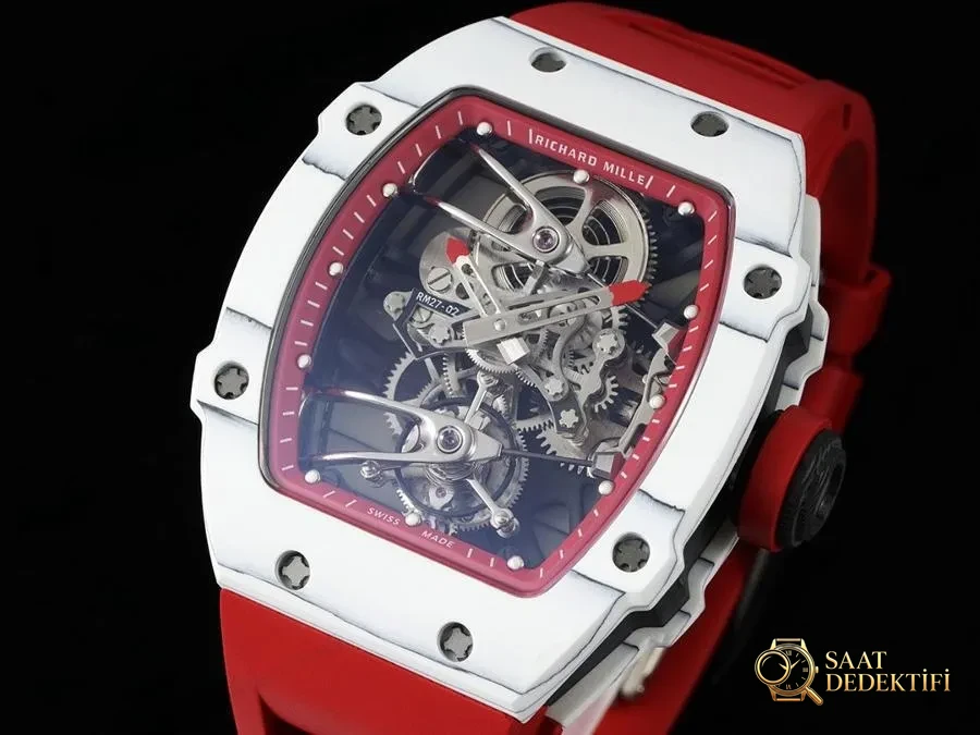 RM Factory RICHARD MILLE sportif tourbillon RM27-02 kol saati incelemesi - Mekanizma Zemberek ve Balans Detayı