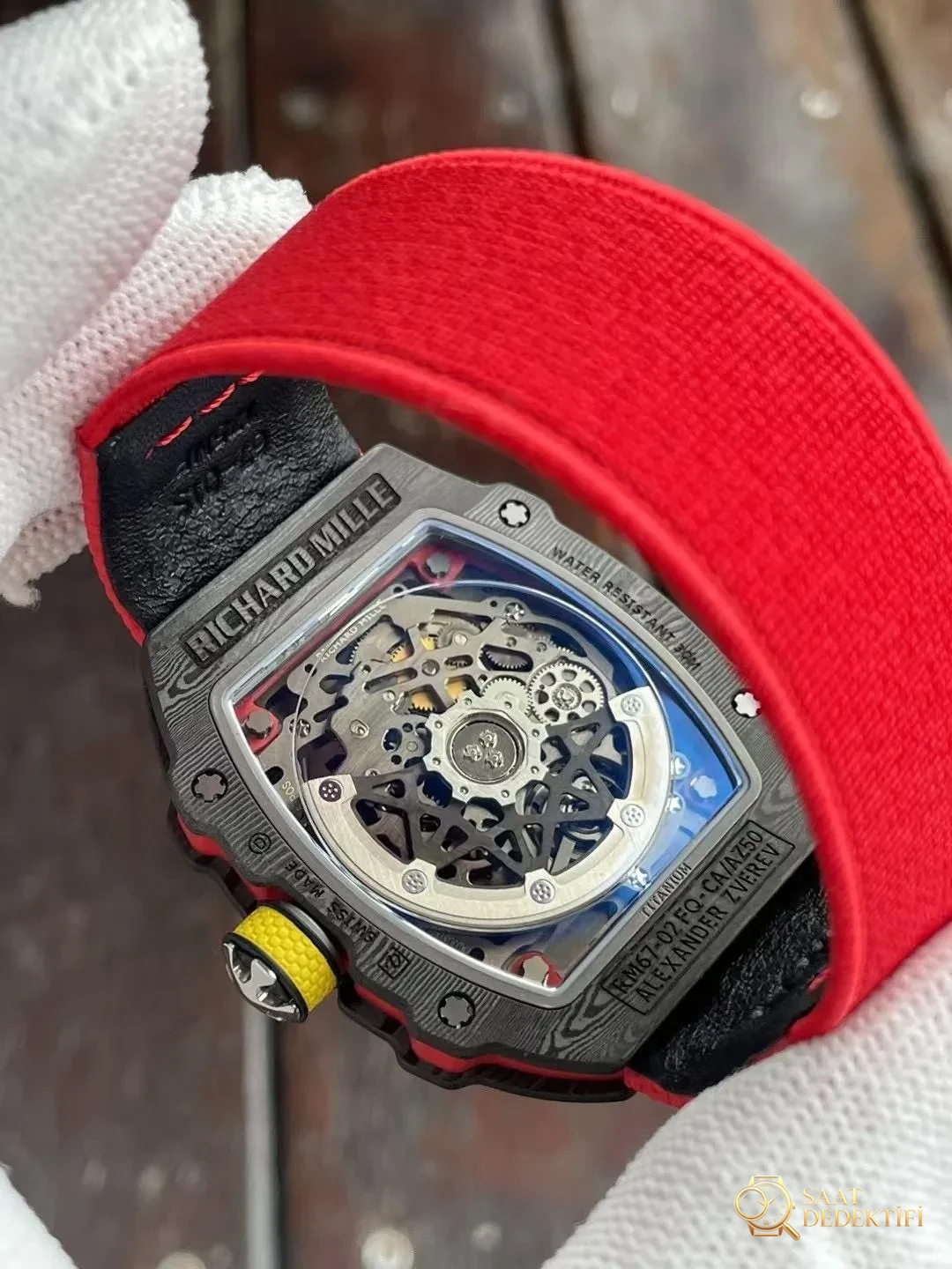 RM67-02 McLaren [Richard Mille RM67-02 V3 Nihai Replika Versiyonu] tanıtıldı! - Kurma Kolu Yivleri ve Tutuş Dokusu