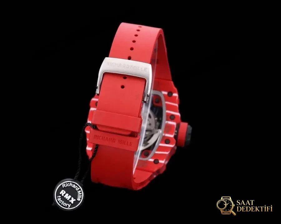 RMX Factory Richard Mille RM35-02 Karbon Fiber Kırmızı Şeytan Kol Saati - Makro Kadran ve İndeks İşçiliği