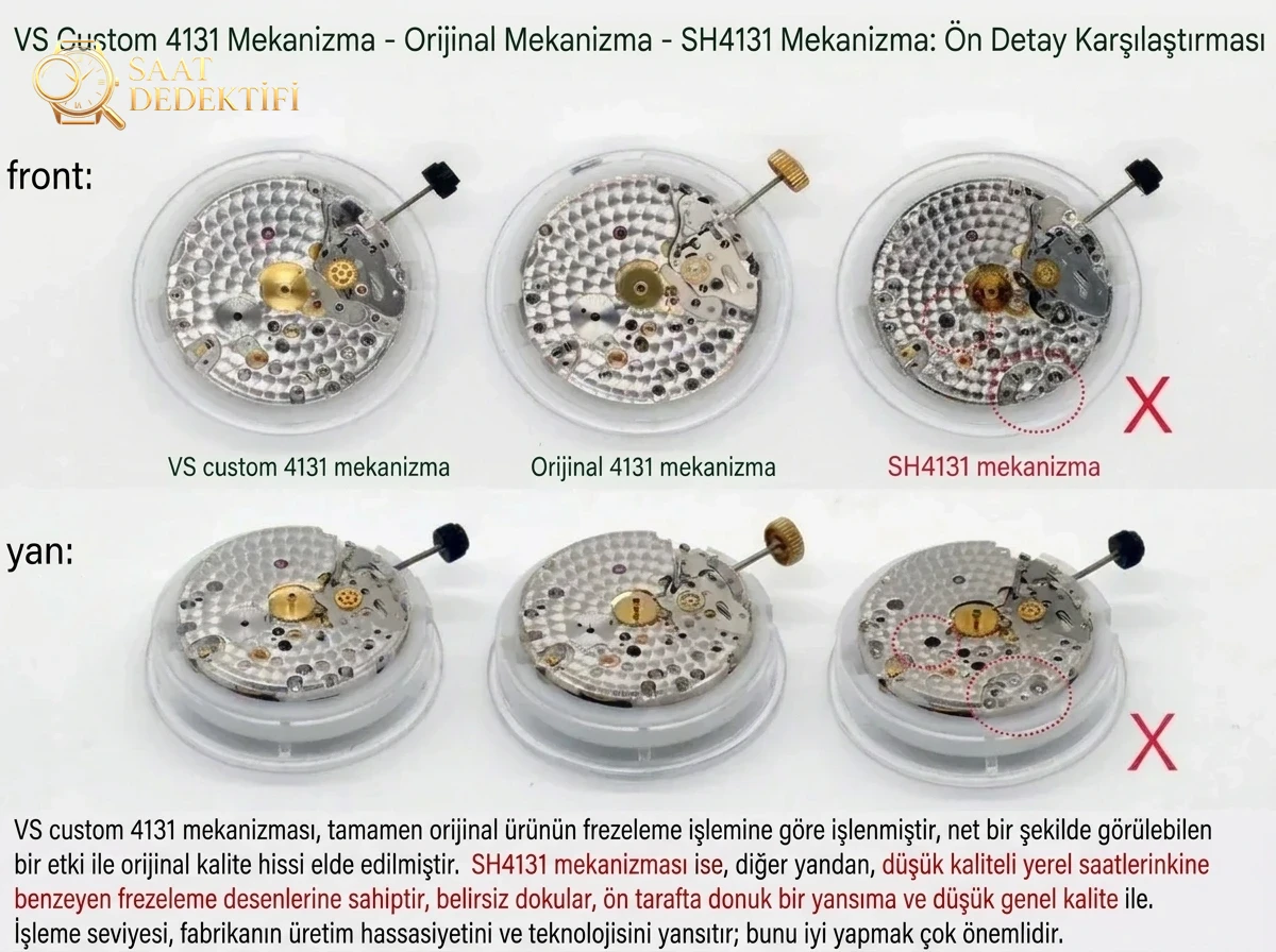Nihai Rolex Caliber 4131 Teardown'u: Orijinal vs VS Factory vs SH Factory – Mikroskobik Bir Saatçilik Otopsisi - görsel 2