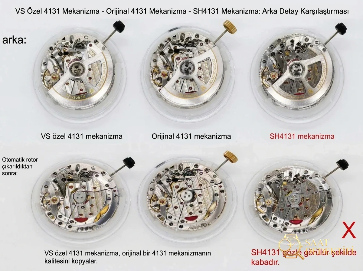 Nihai Rolex Caliber 4131 Teardown'u: Orijinal vs VS Factory vs SH Factory – Mikroskobik Bir Saatçilik Otopsisi - görsel 4