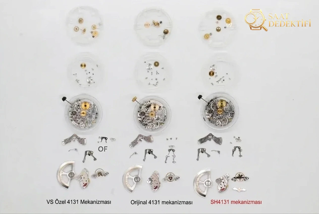 Nihai Rolex Caliber 4131 Teardown'u: Orijinal vs VS Factory vs SH Factory – Mikroskobik Bir Saatçilik Otopsisi - görsel 8