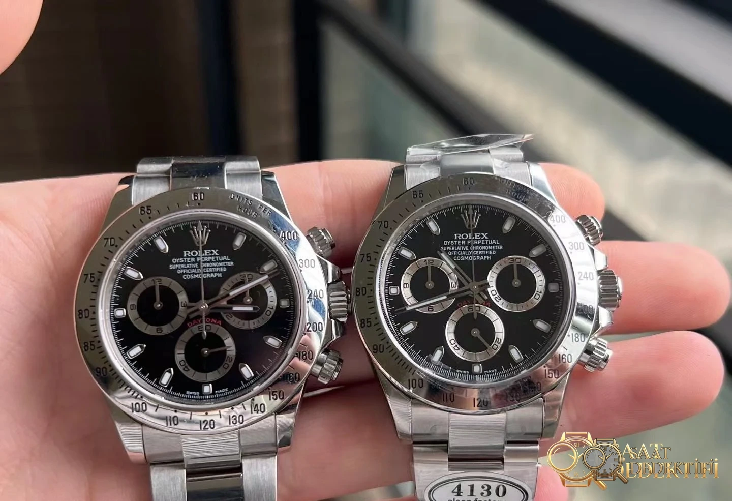 Rolex Daytona 116500LN Çelik Kasa Orijinal vs Dandong 4130 Karşılaştırması - Makro Laboratuvar ve Detay İncelemesi