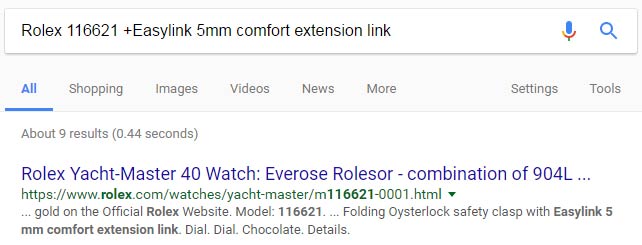 rolex easylink 5mm comfort extension bakla search screenshot