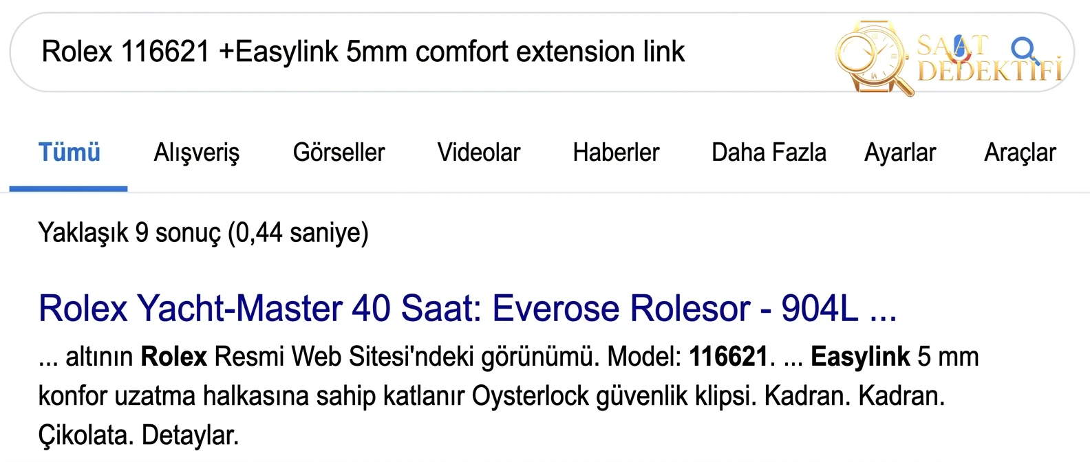 rolex easylink 5mm comfort extension bakla search screenshot