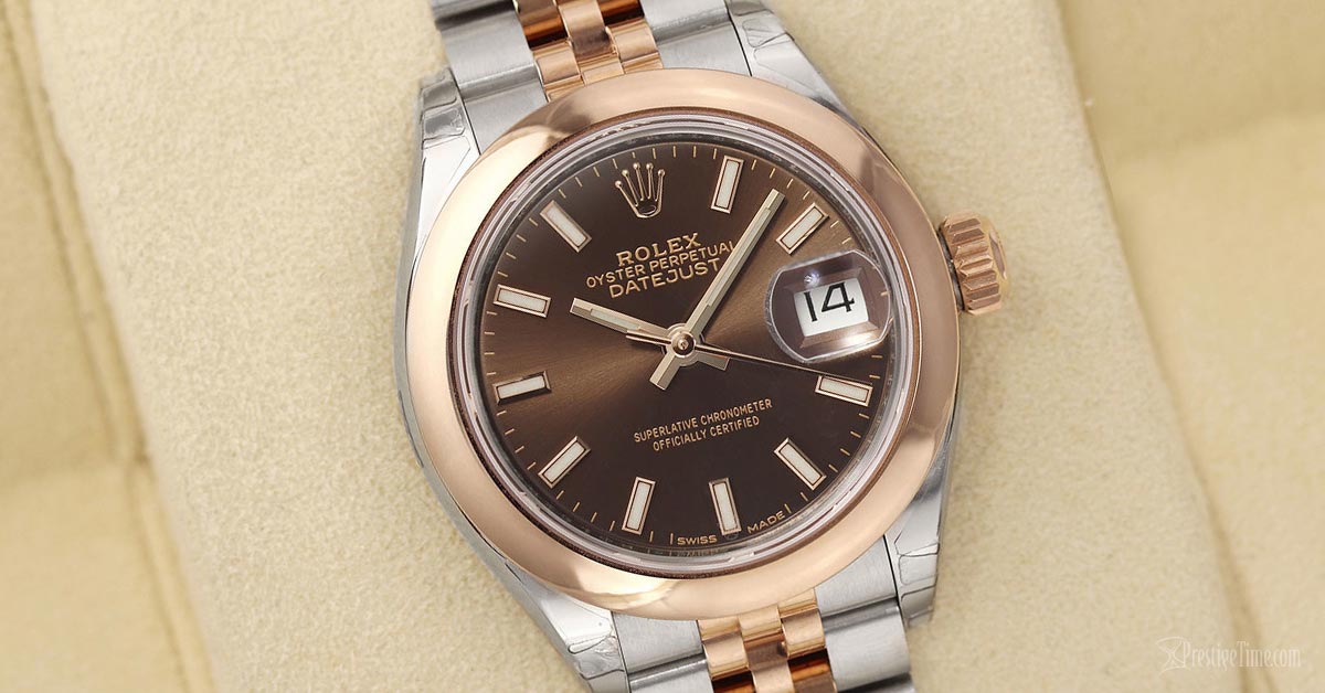 Rolex Lady Datejust 28mm 279161 Chocolate Index Jubilee Kadran
