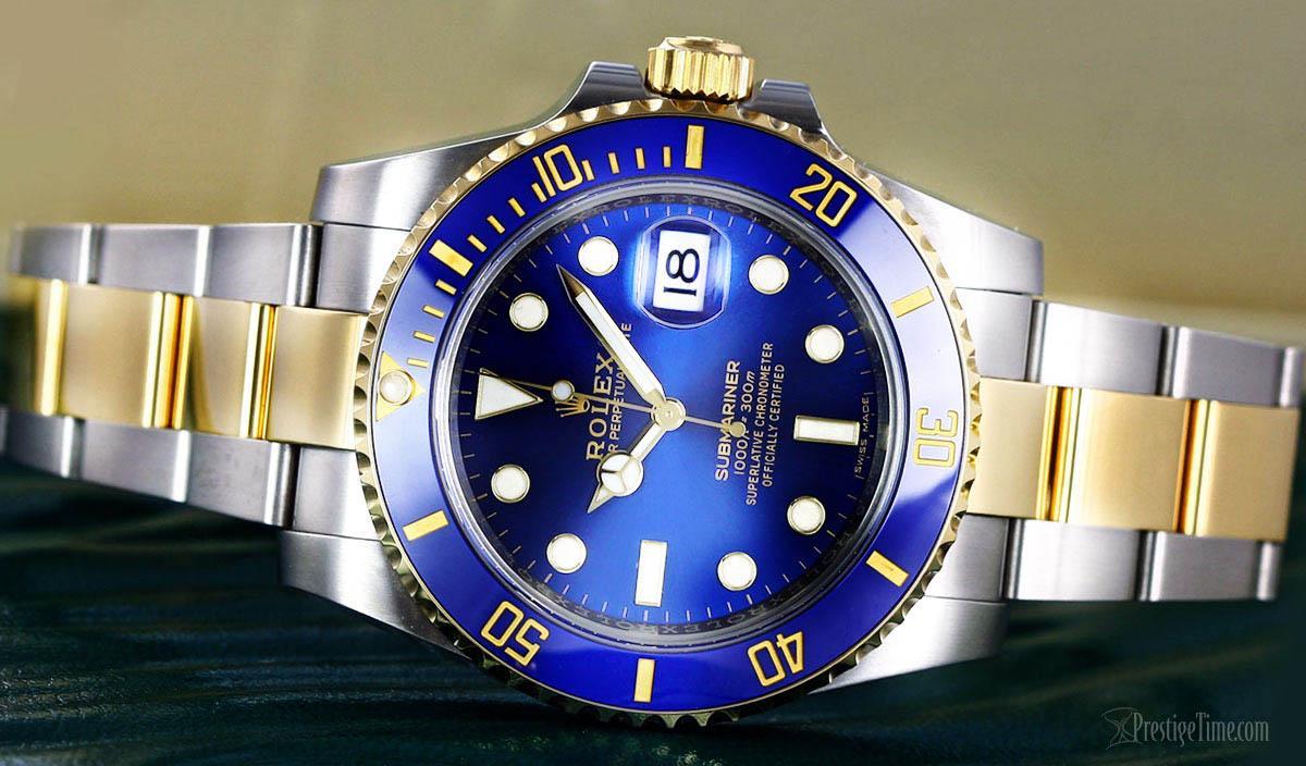 rolex sub iki renk mavi kadran