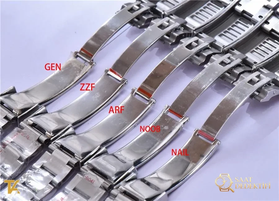 Gerçek-replika karşılaştırması: ZZ Factory AR Factory NAIL ve N Factory Rolex siyah su hayaleti replika saatiyle orijinalin en detaylı görselli incelemesi - Klips Yaylı Kilit Emniyeti