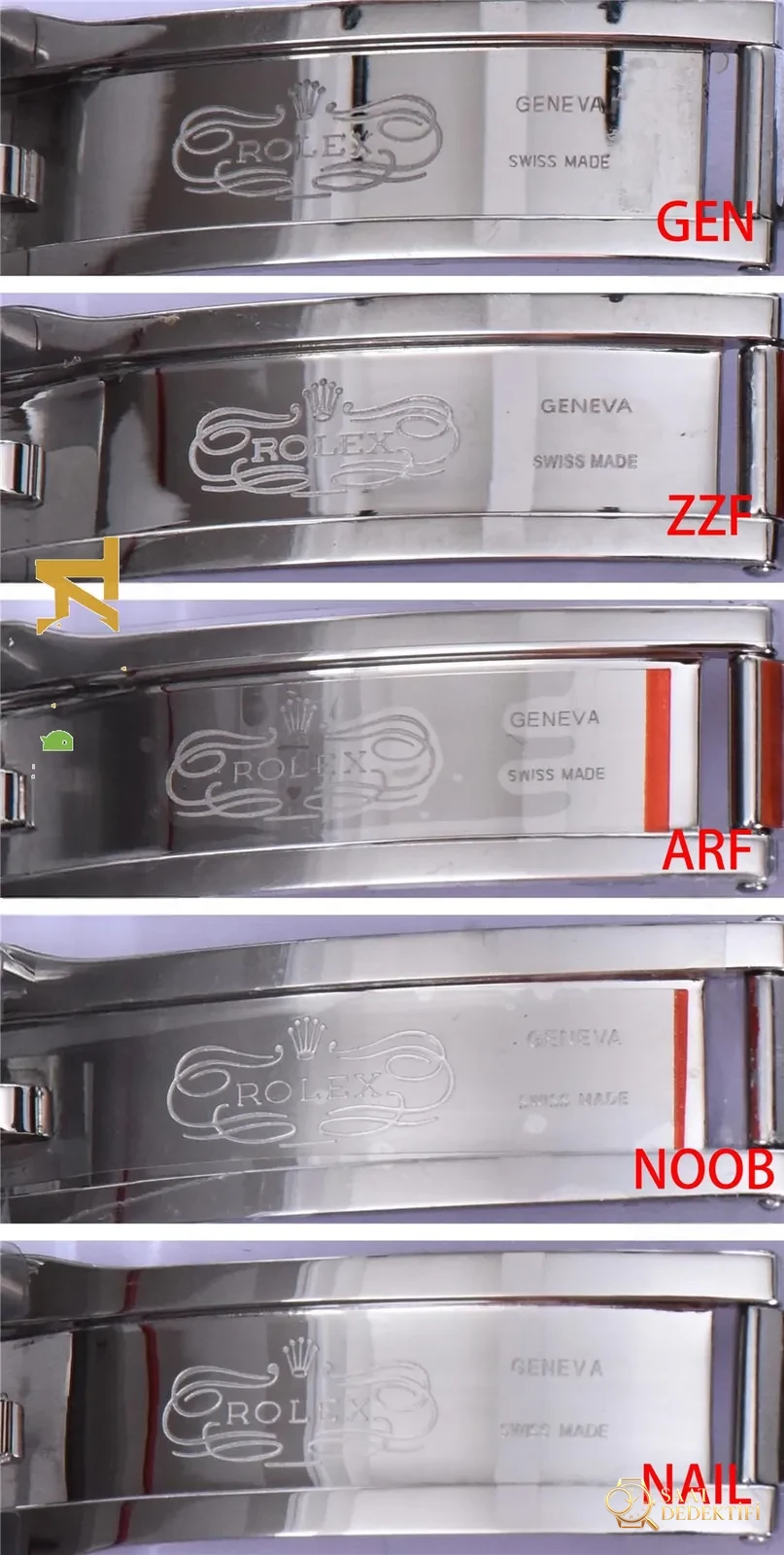 Gerçek-replika karşılaştırması: ZZ Factory AR Factory NAIL ve N Factory Rolex siyah su hayaleti replika saatiyle orijinalin en detaylı görselli incelemesi - Saat İbreleri Elmas Kesim Yansımaları