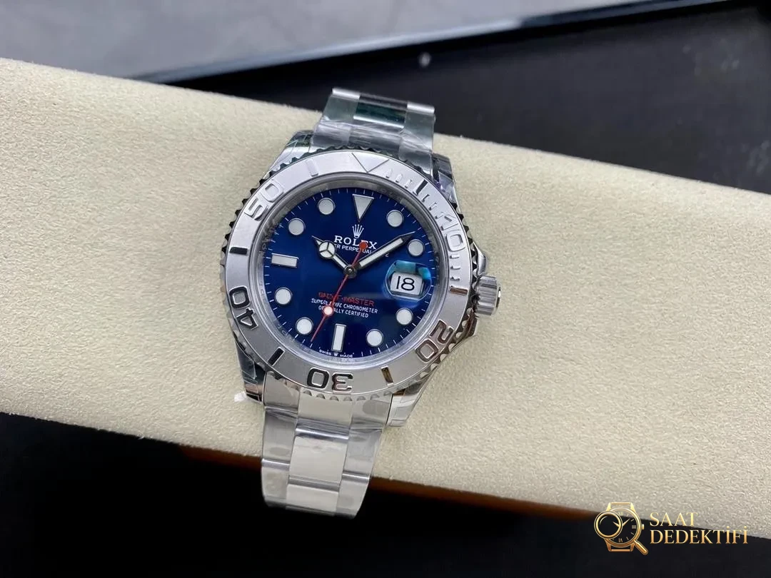 Rolex VS Factory gri Yacht-Master / mavi Yacht-Master Dandong 3235 mekanizması nasıl doğru ayırt edilir? - Kadran Detayı ve Bezel İşçiliği