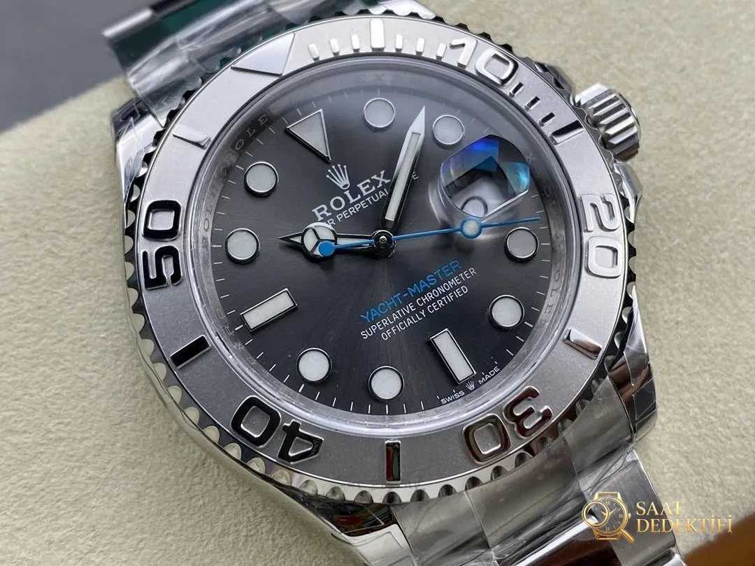Rolex VS Factory gri Yacht-Master / mavi Yacht-Master Dandong 3235 mekanizması nasıl doğru ayırt edilir? - Klips Kilidi ve Lazer Damgalar
